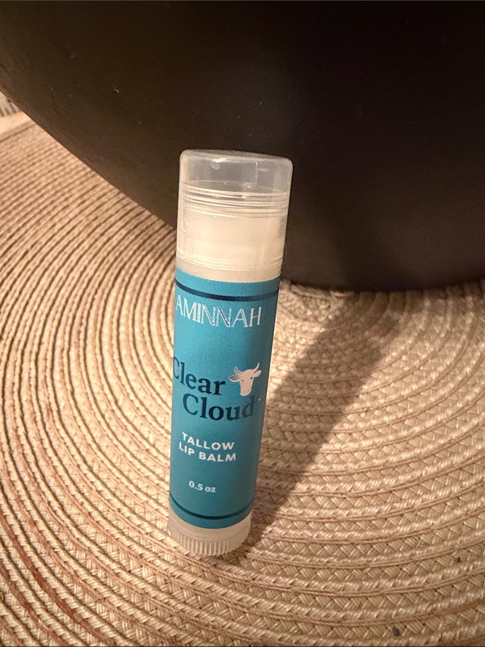 AMINNAH Clear Cloud Tallow Lip Balm New .5oz.